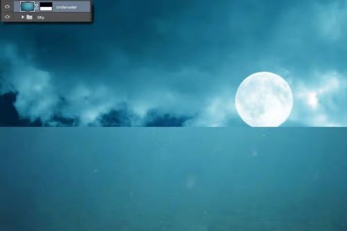 آموزش طراحی صحنه شکار کوسه در فتوشاپ